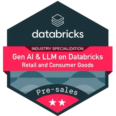 Untitled 25 Databricks- Presale Gen AI and LLM media- pre sales badge